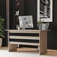 Skrivbord Hanah Home Vo1-Ob Ek Svart Spånskiva 140x73,8x60 cm - Skrivbord - 8683342404860 - 3
