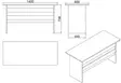 Skrivbord Hanah Home Vo1-Ob Ek Svart Spånskiva 140x73,8x60 cm - Skrivbord - 8683342404860 - 6