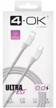 Datakaapeli USB C-Lightning 1m valkoinen, 4-OK - Blixtkablar - 8428728118210 - 1