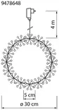 Elsie kranssi 30 cm valk ip20 - Dekorationsljus - 6435200267290 - 8