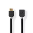 High Speed HDMI kabel med Ethernet | HDMI Kontakt | HDMI Utgång | 8K@60Hz | eARC | 48 Gbps | 1.00 m | Rund | PVC | Antracit | Låda - HDMI-kablar - 5412810412150 - 35