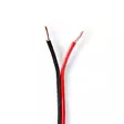 Högtalarkabel | 2 x 1.50 mm² | Koppar | 100 m | Rund | PVC | Röd / Svart | Rulle - Ljudkablar - 5412810312030 - 1