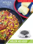 Keittolevy 1500W Valkoinen Adler - Ugnar och spisar - 5908256834460 - 5