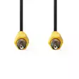 Komposit videokabel | RCA Hane | RCA Hane | Nickelplaterad | 480p | 10.0 m | Rund | PVC | Svart | Label - Nedis produkter - 5412810426560 - 10
