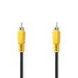 Komposit videokabel | RCA Hane | RCA Hane | Nickelplaterad | 480p | 10.0 m | Rund | PVC | Svart | Label - Nedis produkter - 5412810426560 - 1