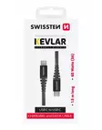 Laddningskabel Kevlar USB-C/USB-C 1,5m Swissten - USB-C-kablar - 8595217481510 - 2