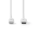 Lightning Kabel | USB 2.0 | Apple Lightning, 8-stifts | USB-C Hane | 480 Mbps | Nickelplaterad | 1.00 m | Rund | PVC | Vit | Label - Nedis produkter - 5412810421060 - 10