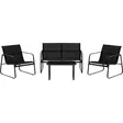 Vardagsgrupp Kiira 4-delar svart - Trädgårdsstolar och soffor - 6410416338460 - 1