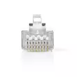 RJ45-kontakt | Hane | Solid STP CAT6 | Rak | Guldplaterad | 10 st. | Polycarbonate | Transparent | Låda - Dator och nätverk - 5412810289370 - 10