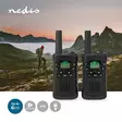 Walkie-talkie Set | 2 handenheter | Upp till 6 km | Frekvens kanaler: 8 | PTT / VOX | 180 min | Hörlursuttag | 2 Headset | Svart - Walkie-talkies och megafoner - 5412810408610 - 5