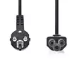Strömkabel | Strömkontakt Hane | IEC-320-C5 | Vinklat | Rak | Nickelplaterad | 2.00 m | Rund | PVC | Svart | Låda - Strömkablar och kontakter - 5412810289400 - 10