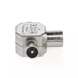 Satellite & Antenn Adapter | 2x Coax Hane | IEC (Koax) Hona | Nickelplaterad | 75 Ohm | T-Splitter | Metall | Silver | 1 st. | Låda - Antennkontakter och adaptrar - 5412810289530 - 25