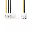 Intern Strömkabel | Molex Hane | PCI Express Hane | Guldplaterad | 0.20 m | Rund | PVC | Gul / Svart | Kuvert - Dator och nätverk - 5412810279890 - 10