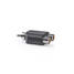 Subwoofer Adapter | RCA Hane | 2x RCA Hona | Nickelplaterad | Rak | ABS | Svart | 1 st. | Låda - Ljudadaptrar - 5412810288410 - 3