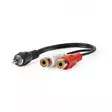 Subwoofer Kabel | RCA Hane | 2x RCA Hona | Nickelplaterad | 0.20 m | Rund | 5.0 x 2.5 mm | Svart | Låda - Ljudkablar - 5412810288250 - 40