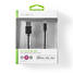 Lightning Kabel | USB 2.0 | Apple Lightning, 8-stifts | USB-A Hane | 480 Mbps | Nickelplaterad | 1.00 m | Rund | PVC | Svart | Låda - Blixtkablar - 5412810303830 - 3