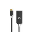 USB-C Adapter | USB 3.2 Gen 1 | USB-C Hane | DisplayPort Hona | 8K@30Hz | 0.20 m | Rund | Guldplaterad | PVC | Antracit | Kartong med fönster - Dator och nätverk - 5412810331420 - 31