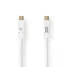USB-kabel | USB 3.2 Gen 2 | USB-C Hane | USB-C Hane | 100 W | 4K@60Hz | 10 Gbps | Nickelplaterad | 1.00 m | Rund | PVC | Vit | Låda - Dator och nätverk - 5412810316120 - 2