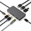 USB Multi-Port Adapter | 7-in-1 | USB 3.2 Gen 1 | USB-C Hane | Micro SD / RJ45 Hona / SD / USB-C Hona / 2x HDMI / 2x USB-A Hona | 5 Gbps | 0.20 m | Rund | Guldplaterad | PVC | Antracit | Låda - Dator och nätverk - 5412810414260 - 51