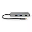 USB Multi-Port Adapter | 7-in-1 | USB 3.2 Gen 1 | USB-C Hane | Micro SD / RJ45 Hona / SD / USB-C Hona / 2x HDMI / 2x USB-A Hona | 5 Gbps | 0.20 m | Rund | Guldplaterad | PVC | Antracit | Låda - Dator och nätverk - 5412810414260 - 10