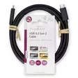 USB-kabel | USB 3.2 Gen 2 | USB-C Hane | USB-C Hane | 100 W | 4K@60Hz | 20 Gbps | Nickelplaterad | 2.00 m | Rund | PVC | Svart | Label - Dator och nätverk - 5412810422050 - 66