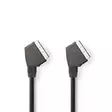 SCART-kabel | SCART Hane | SCART Hane | Nickelplaterad | 480p | 1.50 m | Rund | PVC | Svart | Label - Nedis produkter - 5412810428250 - 1