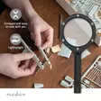 Handhållen förstoringsglas | Linsstyrka: 4 Diopter | 10000 | 0.05 W | 9 lm | Svart - Handverktyg - 5412810472260 - 51