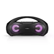 Bluetooth® Party Boombox | 420 min | 2.0 | 24 W | Uppspelning av media: AUX / Micro SD / USB | Handtag | Festljus | Svart - Bluetooth-högtalare - 5412810472420 - 11
