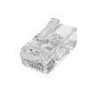RJ45-kontakt | RJ45 Pass Through | Solid/strängad UTP CAT6 | Rak | Guldplaterad | 10 st. | Polycarbonate | Transparent | Låda - Dator och nätverk - 5412810478880 - 40