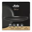 Robuste lautanen 21 cm 2 kpl Maku Kitchen life - Keraaminen lautanen valurautamaisella pinnalla, musta - Tallrikar - 6410416160290 - 5