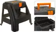 Stegpall med verktygslåda grå/orange 120 kg - Verktygslådor och -väskor - 8711295509230 - 1