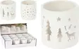 Vit porslinslykta 6 cm – vinterlig dekorativ ljushållare för hemmets stämning - Ljus och lyktor - 8720573807630 - 1