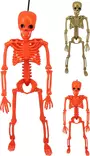 Halloween dekorativ skelett 40x10cm hängande lätt plastskelett för fest och dekoration - Festdekorationer - 8721037445290 - 1