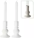 Elegant vit keramisk ljusstake?set och middagsljus – en tidlös inredningsdetalj - Ljus och lyktor - 8721037612340 - 1
