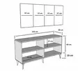 Konsolbord Hanah Home Cagla Antracit Silver Spånskiva 150x40x79 cm - Byråer och skåp - 8684282612780 - 9