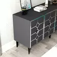 Konsolbord Hanah Home Cagla Antracit Silver Spånskiva 150x40x79 cm - Byråer och skåp - 8684282612780 - 6