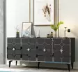 Konsolbord Hanah Home Cagla Antracit Silver Spånskiva 150x40x79 cm - Byråer och skåp - 8684282612780 - 3
