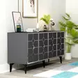 Konsolbord Hanah Home Cagla Antracit Silver Spånskiva 150x40x79 cm - Byråer och skåp - 8684282612780 - 4