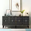 Konsolbord Hanah Home Cagla Antracit Silver Spånskiva 150x40x79 cm - Byråer och skåp - 8684282612780 - 2