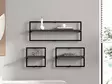 Vägghylla Hanah Home Yeso Antracit Spånskiva 80x30x20 cm 45x30x20 cm 30x30x20 cm - Vägghyllor - 8683743420230 - 3
