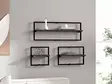 Vägghylla Hanah Home Yeso Antracit Spånskiva 80x30x20 cm 45x30x20 cm 30x30x20 cm - Vägghyllor - 8683743420230 - 2