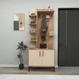 Hallmöbel Hanah Home Julendor Furu Beige Spånskiva 74,4x182,8x33 cm - Hallskåp - 8684283433780 - 2