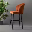 Barstol Hanah Home Rubi Tegelröd Spånskiva Metallben 52x97x42 cm - Barstolar - 8683742879800 - 3