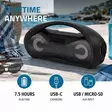 Bluetooth® Party Boombox | 420 min | 2.0 | 24 W | Uppspelning av media: AUX / Micro SD / USB | Synkroniseringsbar | Handtag | Festljus | Svart - Bluetooth-högtalare - 5412810472420 - 54