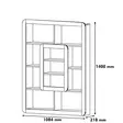 Bokhylla Hanah Home Orkide Vit Gul Spånskiva 108,4x140x21,8 cm - Bokhyllor - 8681875183610 - 4
