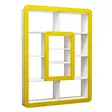 Bokhylla Hanah Home Orkide Vit Gul Spånskiva 108,4x140x21,8 cm - Bokhyllor - 8681875183610 - 1