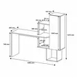 Skrivbord Hanah Home Açelya Vit Gul Spånskiva 145x74,8x45 cm - Skrivbord - 8681875184150 - 5