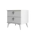 Sängbord Hanah Home Versa Ce 3634 Vit Spånskiva 52x55,1x45 cm - Nattduksbord - 8683342214810 - 1