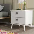 Sängbord Hanah Home Versa Ce 3634 Vit Spånskiva 52x55,1x45 cm - Nattduksbord - 8683342214810 - 2