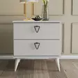 Sängbord Hanah Home Versa Ce 3634 Vit Spånskiva 52x55,1x45 cm - Nattduksbord - 8683342214810 - 3